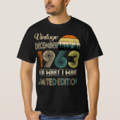 December 1963 T-shirt Retro Style Verjaardag (Voorkant)