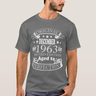 December 1963 vintage verjaardag cadeau retro t-shirt