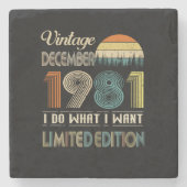  december 1981 wat ik wil beperkte uitgave stenen onderzetter (Voorkant)