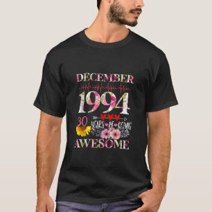 December 1994 Bloemen 30e verjaardag 30 jaar van B T-shirt