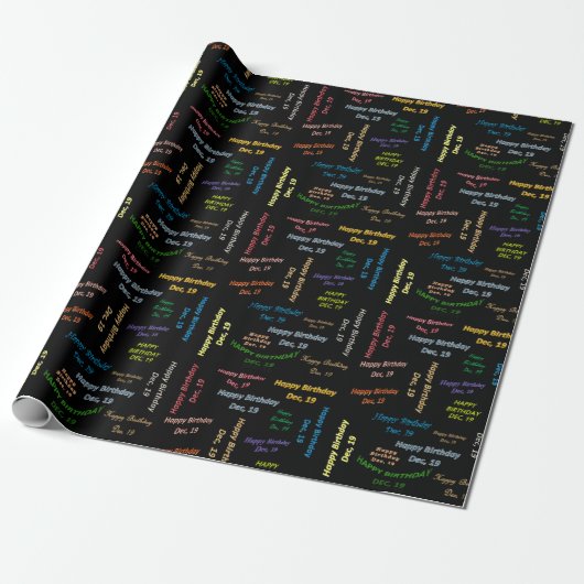 December, 19 september Gift Wrapping Paper Cadeaupapier (Uitgerold)