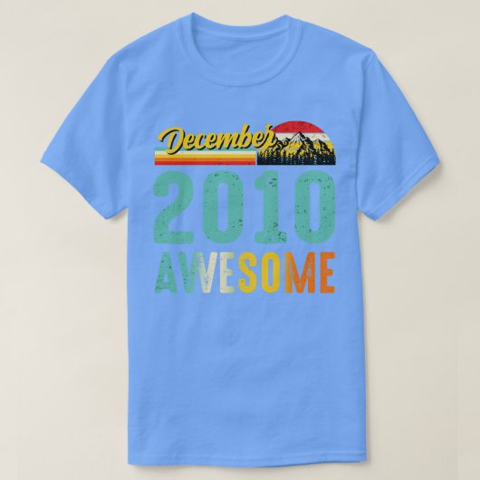 December 2010 Verjaardagscadeau Shirt Vintage Dece (Design voorkant)