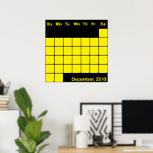 December 2017 plannerkalender groot poster (Thuiskantoor)