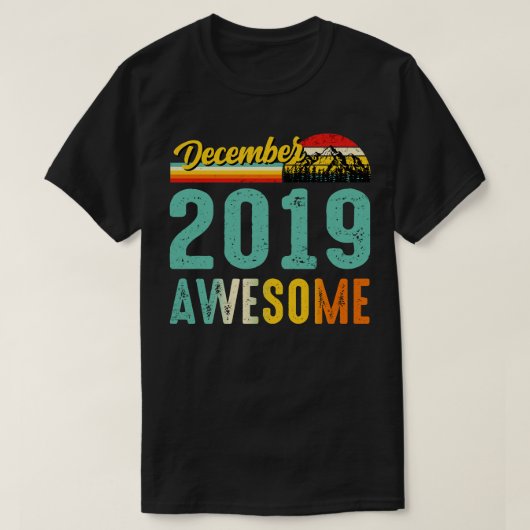 December 2019 Verjaardagscadeau Shirt Vintage Dece (Design voorkant)