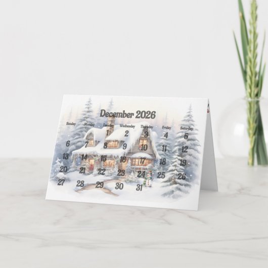 December 2025 Kerstmaand Kaart (Voorkant)