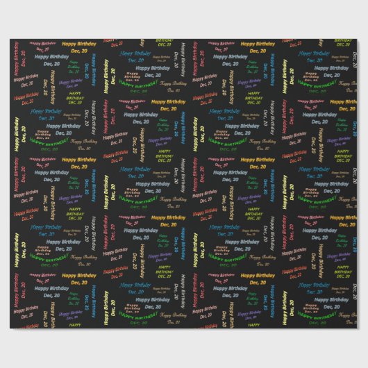 December, 20 september Gift Wrapping Paper Cadeaupapier (Vlak)