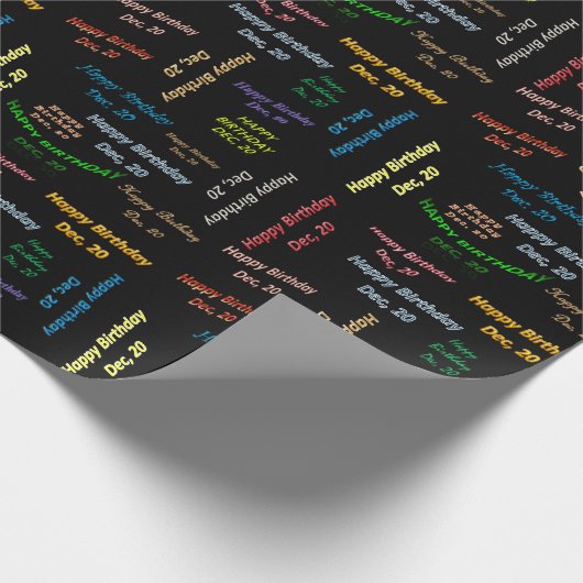 December, 20 september Gift Wrapping Paper Cadeaupapier (Hoek)