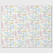 December, 24-jarige cadeaupapier (Vlak)