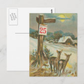  december 25 december briefkaart (Voorkant / Achterkant)