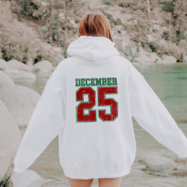 December 25 Jersey Athletic Style Christmas Hoodie