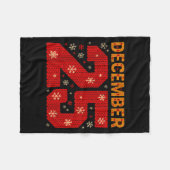 December 25 Knit Style Christmas Day Snowflake Fleece Deken (Voorkant (Horizontaal))