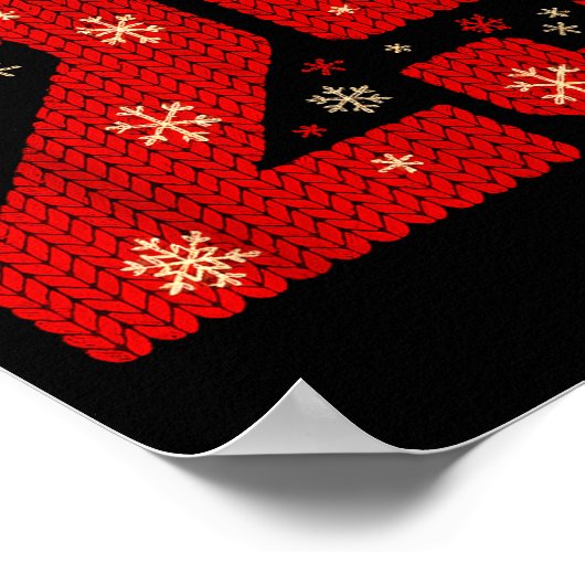December 25 Knit Style Christmas Day Snowflake Poster (Hoek)