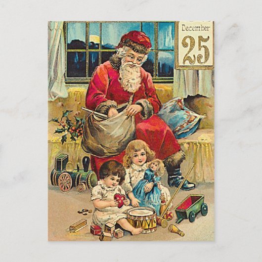 December 25 - wenskaart kerst met jaartallen feestdagenkaart (Voorkant)