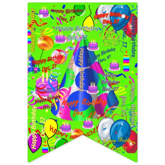 December, 27-jarige Bunting Banner (Tweede vlag)