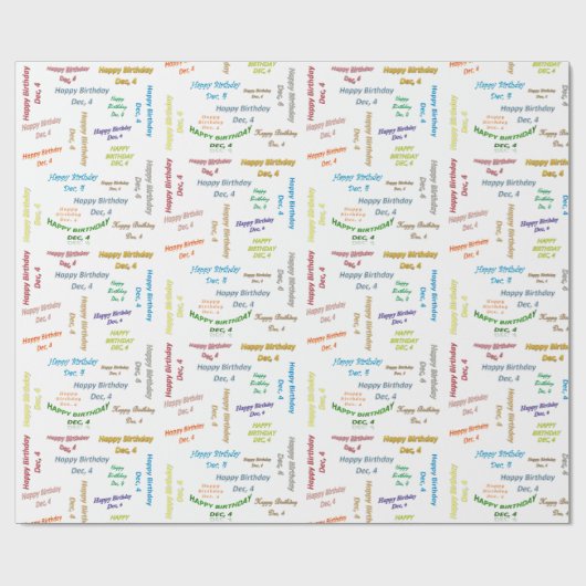 December, 4-jarige cadeaupapier (Vlak)