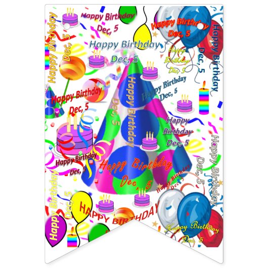 December, 5-jarige Bunting Banner (Eerste vlag)