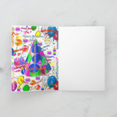 December, 9-jarig Wenskaart gevolgd Kaart (Binnen)