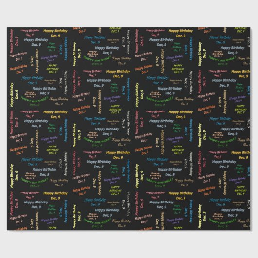 December, 9-jarige cadeaupapier (Vlak)