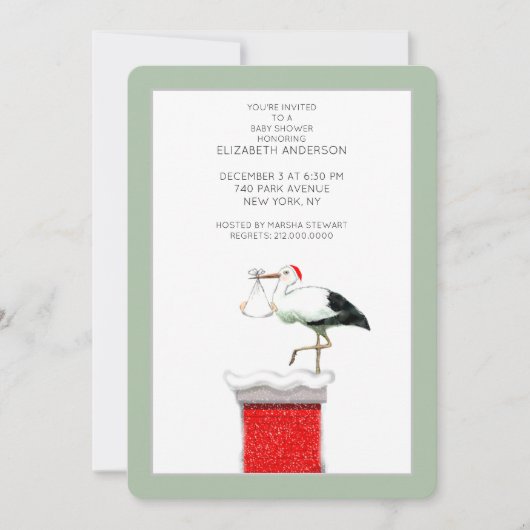 December Baby Douche Uitnodigingen (Voorkant)