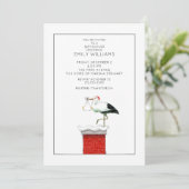 December baby shower uitnodigingen (Staand voorkant)