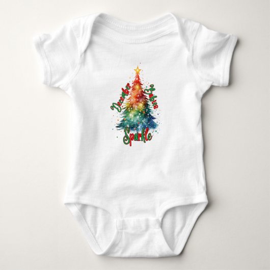 December Baby's Sparkle, Kerstmis Romper (Voorkant)