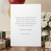 December Birth Flower Birthday Card | Hollies Kaart