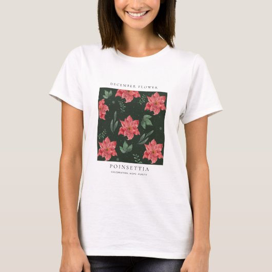 December Birth Month Flower T-Shirt (Voorkant)