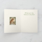 December Birthday Narcissus Art Nouveau Style Kaart (Binnen)