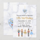 December - Birthday Nutkraker Uitnodiging (Voorkant / Achterkant)