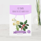 December Birthflower Verjaardagskaart Kaart (Voorkant)