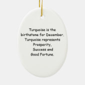 December Birthstone Angel Black Keramisch Ornament (Achterkant)