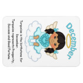 December - Birthstone Angel Black Premium Magnet Magneet (Horizontaal)