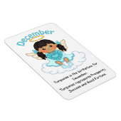 December - Birthstone Angel Black Premium Magnet Magneet (Rechterzijde)