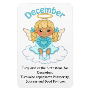 December - Birthstone Angel Blonde Premium Magnet Magneet