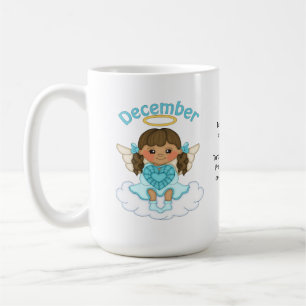 December Birthstone Angel Brunette Koffiemok