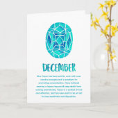 December - Birthstone Blue Topaz Birthday Waterver Kaart (Gele Bloem)