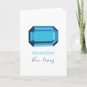 December Birthstone Blue Topaz Kaart (Voorkant)