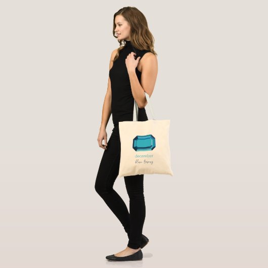 December Birthstone Blue Topaz Tote Bag (Voorkant (model))