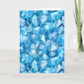December Birthstone Blue Topaz Verjaardag Kaart (Voorkant)