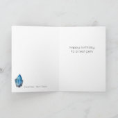 December Birthstone Blue Topaz Verjaardag Kaart (Binnen)