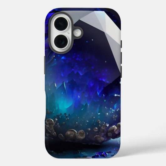 December Birthstone Saffier-geïnspireerde blauwe t Case-Mate iPhone Case (Achterkant)