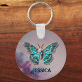 December Birthstone Sleutelhanger - Blue Zircon Mo (Voorkant)