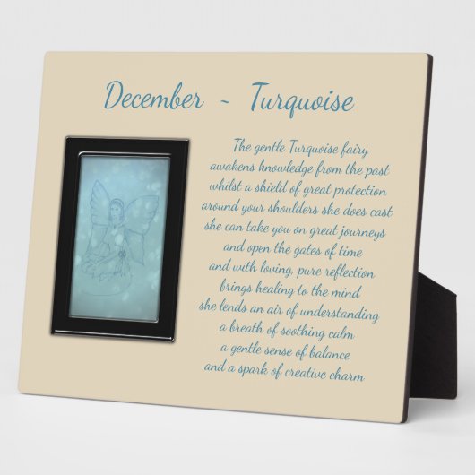 December Birthstone Turquoise Fotoplaat (Zijkant)