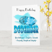 December Birthstone Wenskaart Kaart (Gele Bloem)