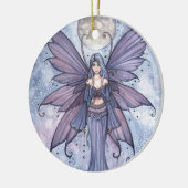 December Blau Sieraad Keramisch Ornament (Links)