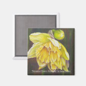 "December bloem: Narcissus" van Janae Lehto Magneet (Voorkant / Achterkant)