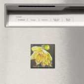 "December bloem: Narcissus" van Janae Lehto Magneet (Insitu (Vaatwasser))