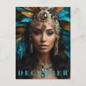 *~* DECEMBER Boho hoofdtooi Turquoise Zircon AP53 Briefkaart (Voorkant)