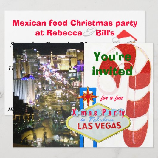 December bruiloft in Las Vegas Kaart (Voorkant / Achterkant)