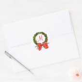 December Bruiloft Monogram M Sticker (Envelop)